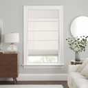 Cordless Light Filtering Roman Shades for Indoor Windows, Bedroom, Nursery, Home, Office, Room Darkening, Thermal Insulated & UV Protection, Easy Install (34"W x 64"H)