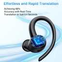 AI Translation Earbuds Real Time, 164 Language Translator Earbuds, 3-in-1 Bluetooth 5.4 Translation Headphones with 5 Translation Modes, 48H AI Ear Buds Translator Device for Business/Travel/Learning