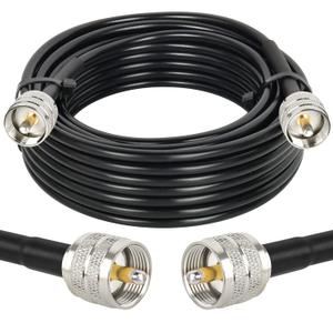 PL259 25ft UHF Male to Male Coax Cable for CB Radio, Ham Radio, Antenna Analyzer, SWR Meter