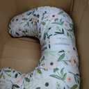 Boppy Nursing Pillow - Firm, Ergonomic U-Shaped Bottle and Breastfeeding Pillow with High Lift for Comfort and Support, Spacious Surface - Pink Garden Flowers