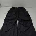 Floerns Women's Leopard Straight Leg Cargo Pants Cheetah Drawstring Ruched Trousers (Medium)