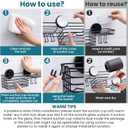 TAILI Shower Caddy Suction Cup with Hooks and Soap holder, Heavy Duty Bathroom Shower Organizer, No Drilling Bathroom Holder with Large Capacity, Metal Black Storage Basket