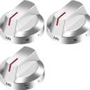 AMI PARTS NE63T8111SS NE63T8311SS NE63BG8315SS for Samsung Electric Stove Knob Replacement Knobs for -DG94-03500V DG94-03500W DG94-03500A/Z (3PCS Silver)