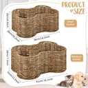 Maxcheck 2 Pcs Dog Toy Basket Bone Shaped Dog Toy Box Bin Handmade Wicker Bone Shaped Basket for Pet Storage Organizer, 2 Sizes 16. 1 x 12. 2 x 7. 1 Inch, 14. 2 x 10. 2 x 6. 3 Inch