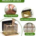Large Bird Feeder, Heavy Duty Metal Bird Feeders for Outdoor Hanging, 9.5LB Seed Capacity Wild Birdfeeder for Outside Garden Decoration