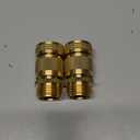 HQMPC Garden Hose Quick Connect Solid Brass Quick Connector Garden Hose Fitting Water Hose Connectors 3/4 inch GHT (2SETS)