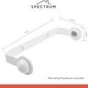 Spectrum Paper Towel Holder for Under Cabinet - Hanging Wall Mount Paper Towel Holder for Kitchen - Easy-to-Use Fits Standard & Jumbo Rolls - Minimalist Paper Towel Roll Rack (1 Count)