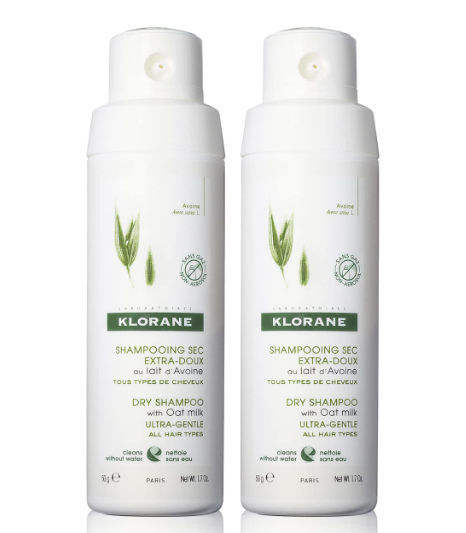2pcs Klorane Ultra Gentle Dry Shampoo with Oat+ - Gentle Formula - Instantly Revives Hair and Eliminates Odor, Dirt, and Oils - Hypoallergenic & Vegan - Paraben & Sulfate-Free