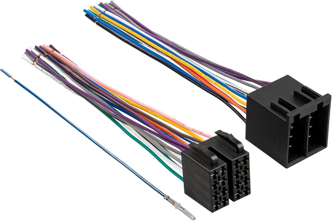 NuIth 16 Pin Male & Female Stereo Wire Harness Adapter Fit for Freightliner 04-21, Volvo 04-16, Peterbilt 06-18, Kenworth 08-20, OEM Radio Connector to Pioneer JVC Kenwood Sony