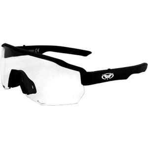 Global Vision Jam 1 Black Cycling Glasses w Clear Lens Wireless Bluetooth Safety Glasses ANSI Z87.1 Certified  Shatterproof UV400 Protection Hands-Free Calls & Music Hard Case