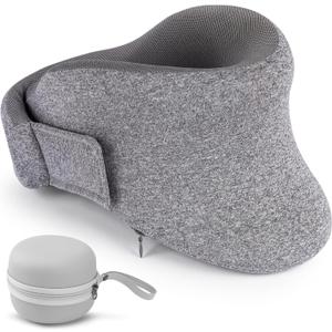 Turtle Neck Pillow for Traveling, Patented Chin Support Napping Travel pillow for Airplanes to Prevent Head Tipping,Dense Memory Foam for Plush Support,Ergonomic Airplane Pillow for Long Flight