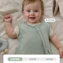 Yoofoss Rayon Made from Bamboo Baby Sleep Sack 18-24 Months TOG 0.5 Baby Wearable Blanket, Super Soft Infant Toddler Sleeping Sack 2-Way Zipper, Green&Flower
