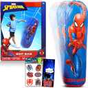 Marvel Spiderman Bop Bag Set - 1 Pc Bundle with Superhero Punching Bag for Kids | Spiderman Bop Bag with Spiderman Stickers and More (Marvel Toys and Games)