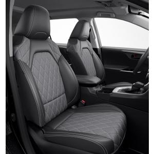 redblue RAV4 Seat Covers, Leather SUV Car Seat Covers Full Set, Custom Fit