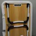 Laptop Bed Desk, Foldable Lap Desk, Portable Lap Table, Laptop Stand with Cup Holder & Tablet Slot & Lifting Handle for Working Writing Drawing & Eating - Wood