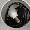 Small Bedside Table Lamp for Bedroom, Minimalist Wood Base & Round Fabric Shade, Mini Cute Cozy Warm White Nightstand Boho Lamp, Study Desk Night Stand Light for Room, Dorm, Nursery, Living Room (Round - Set of 1)