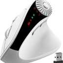SABLUTE MAM51 Ergonomic Mouse Wireless with 3-in-1 Quick-Switch Scroll Wheel, Vertical Mouse with 4000 DPI, 8 Buttons Wireless Computer Mouse, 2.4Ghz/Bluetooth Mouse for Laptop and Desktop-White