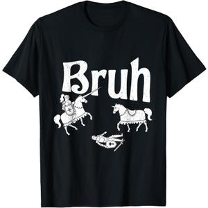 Funny Jousting Bro Renaissance Festival Medieval T-Shirt (S, Black)