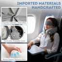 Travel Pillow for Airplanes, Neck Pillow eases Neck and Shoulder Pain on Long Flights, Adaptive Memory Foam Sleep Support, Portable Carry Case, Eye Mask and Earplugs Travel Set(Grey I)