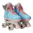 Circle Society Classic Adjustable Roller Skates for Kids - Cotton Candy Design, Sizes 3-7 US Girls - Perfect for Indoor and Outdoor Skating Fun and Active Play