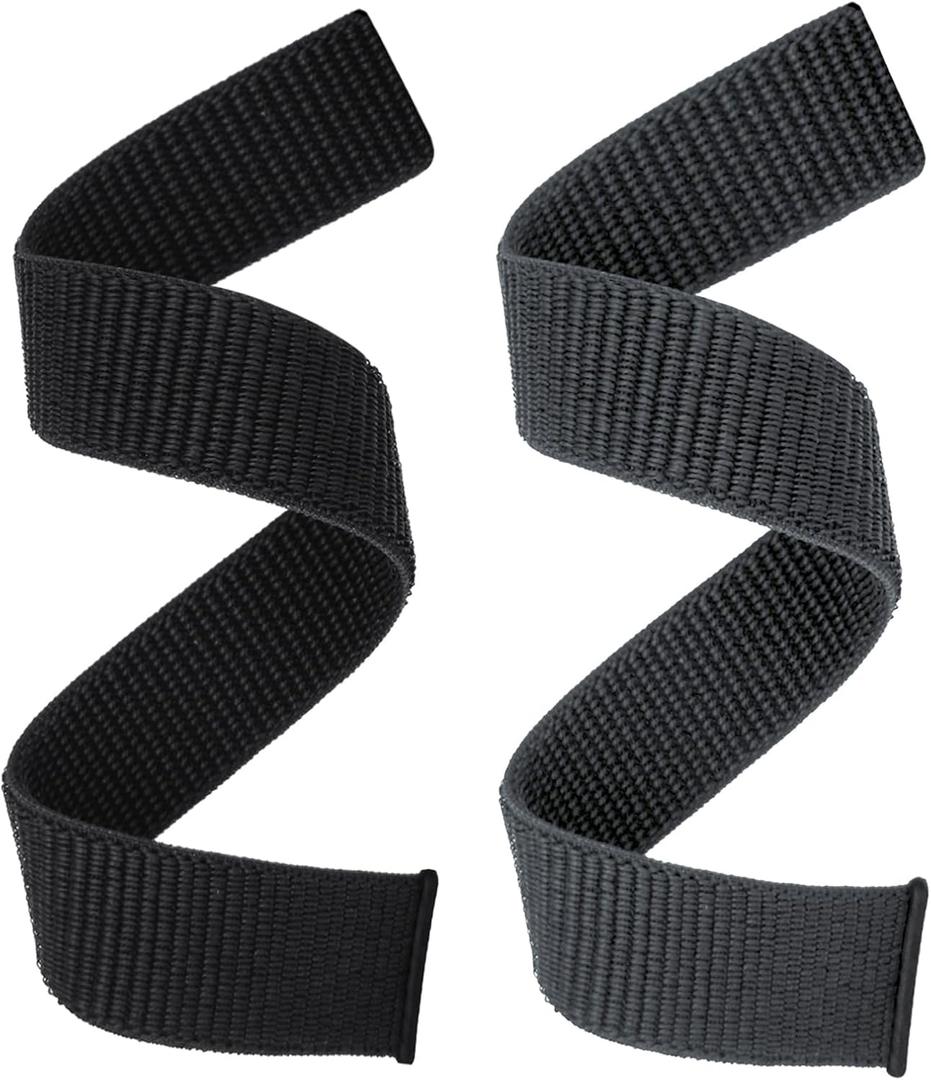 Abanen Hook and Loop Quick Dry 20mm Watch Band for Garmin Fenix 8 43mm / epix Pro 42mm / Fenix 7S/6S/5S, Woven Nylon Ultralight Sport Wristband Strap for Instinct 2S / Instinct E 40mm