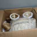 VECELO Bar Stools Set of 2, Adjustable Barstools Counter Height Stools with Back and Arm, Velvet Woven Kitchen Island Stools w/Gold Metal Leg & Base, 360 Swivel Bar Chair for Pubs Dining Room, White