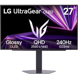LG 27GX704A-B 27-inch Ultragear QHD (2650x1440) OLED Gaming Monitor 240Hz, 0.03ms, NVIDIA G-Sync Compatible, AMD FreeSync Premium Pro, VESA Display HDR TrueBlack400, HDMI 2.1, DisplayPort, Black