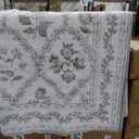 Olive Green Area Rug for Living Room 6x9 Decor Floral Area Rugs for Bedroom Dining Room Machine Washable Boho Vintage Farmhouse Floral Carpet, Hunter Green and Beige Cream