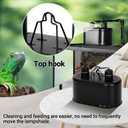 REPTI ZOO Dual Reptile Light Fixture for Reptile Dome UVB Lamp Fixture Dual Reptile Reflector Dome Lamp Cap Combo Integration Design Heat Lighting