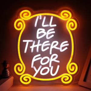 Friends TV Show Neon Signs, Monica's Door Neon Lights, Friends gifts I'll Be There for You Neon Sign for Wall Decor Dimmable LED Neon Signs for Birthday Gifts Party Day Decor 17 * 13 inch