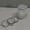 Overnight Oats Containers with Lids, 4 Pack 13oz Overnight Oats Jars, Plastic Mason Jars, BPA Free, Portable, Leak Proof Oatmeal Containers for Yogurt, Soup, Cereal, Milk and Salad