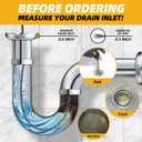 Drain Auger, Drain Snake with Drill Adapter, 25ft Plumbing Auger Heavy Duty Flexible Sink Steel Plumbing Auger Bathroom Hair Clog Removal Tool