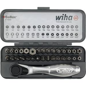 Wiha 74958 32 Piece GoBox Security Bit Set with Mini Ratchet