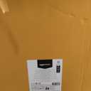 Amazon Basics Portable TV Dinner 4-Pack Rectangular Folding Tray Table with Storage Rack, Black, 15" x 19" x 26"