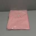 Women's Button Down Shirts, Long Sleeve Cotton Blouse for Women Casual, Collar Long Sleeve Blouse Tops for Pocket (Large, Pink)