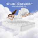 OhGeni Cooling 4 lnch Queen Size Dual Layer Mattress Topper, 2 Inch Gel Memory Foam, 2 Inch Soft Pillow Top Pad, Guest Bedroom Essentials Mattresses Cover, Extra Comfortable Sleep and Back Pain Relief