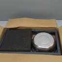 SHAINFUN Elevated Dog Bowls for Large Dogs and Extra Large Sized Dog Raised Dog Bowl Stand Adjustable Height with Two 3000ML(13-14cups) Stainless Steel Dog Food Bowls Metal Elevated Dog Bowl Stand (Grey - 106oz Bowl & Mat)