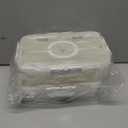 Snackle Box Container, Upgrade Dishwasher,Safe Snack Box for Adult Kids, 4 compartments Plastic Divided Serving Tray with Lid and Handle for Candy, Fruits, Snacks, Nuts,Small,White,2 Pack