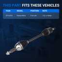 Autoround 666417 CV Axle Shaft Assembly Compatible with Nissan Altima 2013 2014 2015 2016 2017 2018 L4 2.5L Sedan Front Driver Side