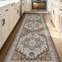 Color&Geometry Anti Fatigue Kitchen Mats for Floor 24x87, Vintage Decor, Easy Clean, Waterproof & Oil Proof, 0.4" Thick Cushioned, Non-Slip Kitchen Runner Rug for Sink, Laundry, Office, Brown