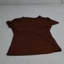 Women's Inbarely Ultra Short Sleeve Tops Crew Neck Double Lined Going Out Slim Fit T Shirts Summer Basic Tees. M