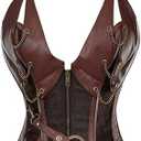 Alivila.Y Fashion Womens Steel Boned Retro Goth Steampunk Corset, XL