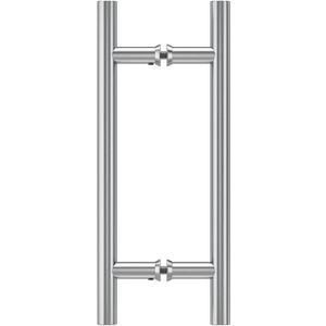 8" Round Shower Door Handle, Back to Back Shower Doors Handle, Compatible with 1/4" to 1/2" Glass Thick, Stainless Steel 304 Shower Doors Handles Replacement, Chrome, Circular Tube