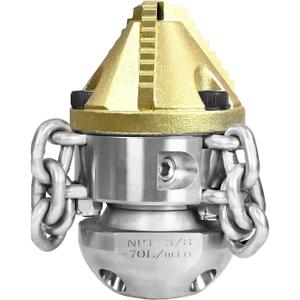 Anrain 3/ 8" NPT Sewer Jet Nozzle, 70L/ min High-Pressure Drain Cleaner with Sharp Tip & Removable Chains, Compatible with 70L/ min Pressure Washers for Pipe Blockages (Roots, Deposits)