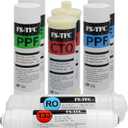 Reverse Osmosis Water Filtration System FS-RO-100G-A 1-Year Replacement Filter Kit,8 Pack