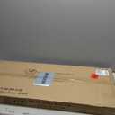 Furologee Small Computer Desk with 2 Fabric Drawers for Bedroom, 34 Inch Simple Home Office Desk for Small Space, Study Work Writing Table with Hooks for Student, Black