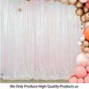 ShinyBeauty Sequin Backdrop 5FTx7FT Iridescent White - Photo Booth, Wedding, Baby Shower, Grad Party, Birthday