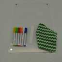 Acrylic Magnetic Dry Erase Board for Fridge 10"x14" Clear Acrylic Magnet Board for Refrigerator, Includes 6 Colors Magnetic Markers, (Clear Blank)