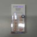 BTArtbox Press On Nails Short - Lamp-Curable Chrome French Tip Square Press On Nails with Glue for Women, Semi-Transparent Soft Gel Glue On Nails in 16 Sizes - 32 Stick On Nails Kit, Evening Attire