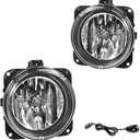 Driving Fog Lights Lamps Replacement for 05-06 Ford Escape, 03-04 Ford Mustang Cobra (SVT Model Only), 02-04 Ford Focus SVT, 2002 Lincoln LS with H10 12V 42W Halogen Bulbs (Clear Lens)
